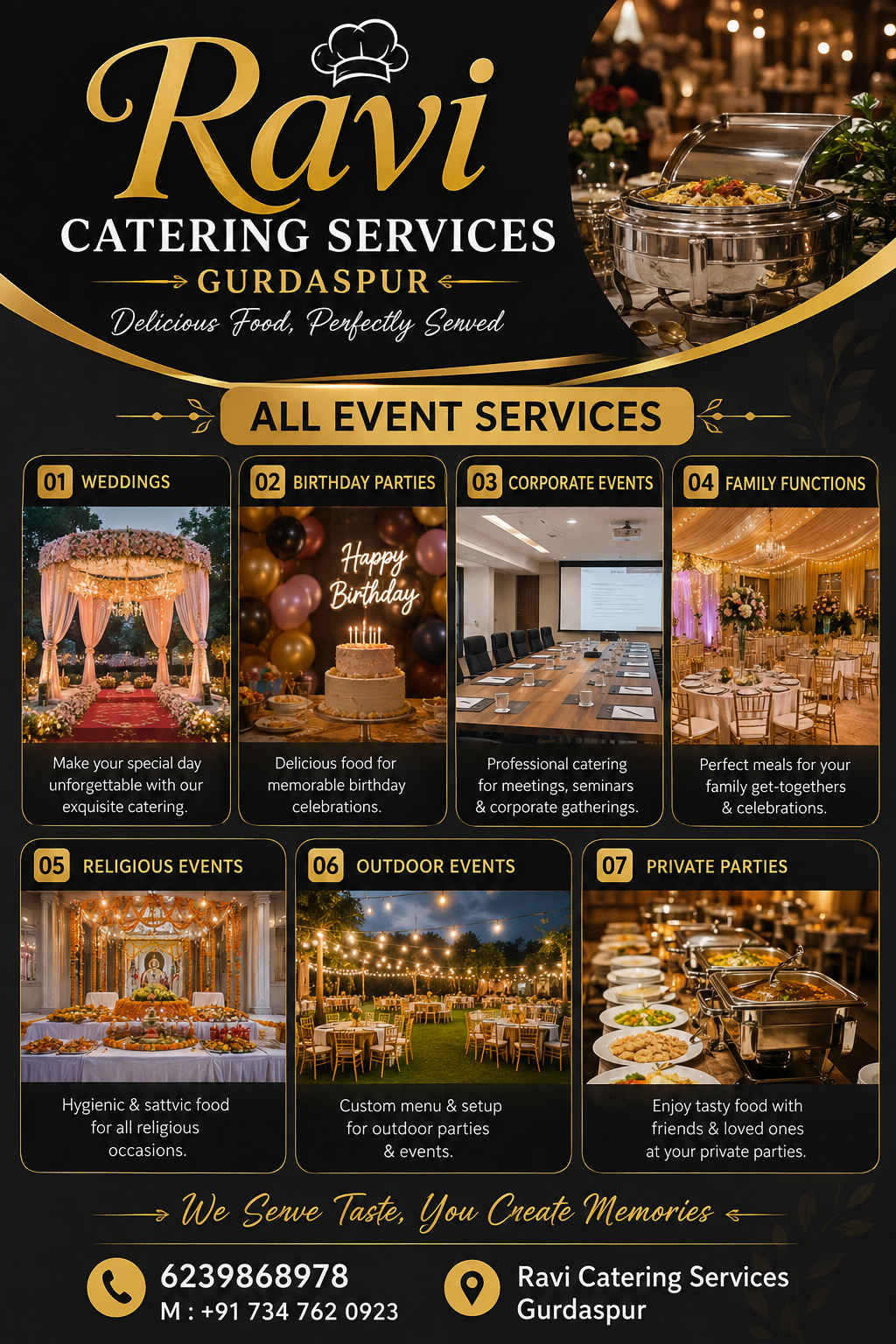 Chef preparing Punjabi catering dishes